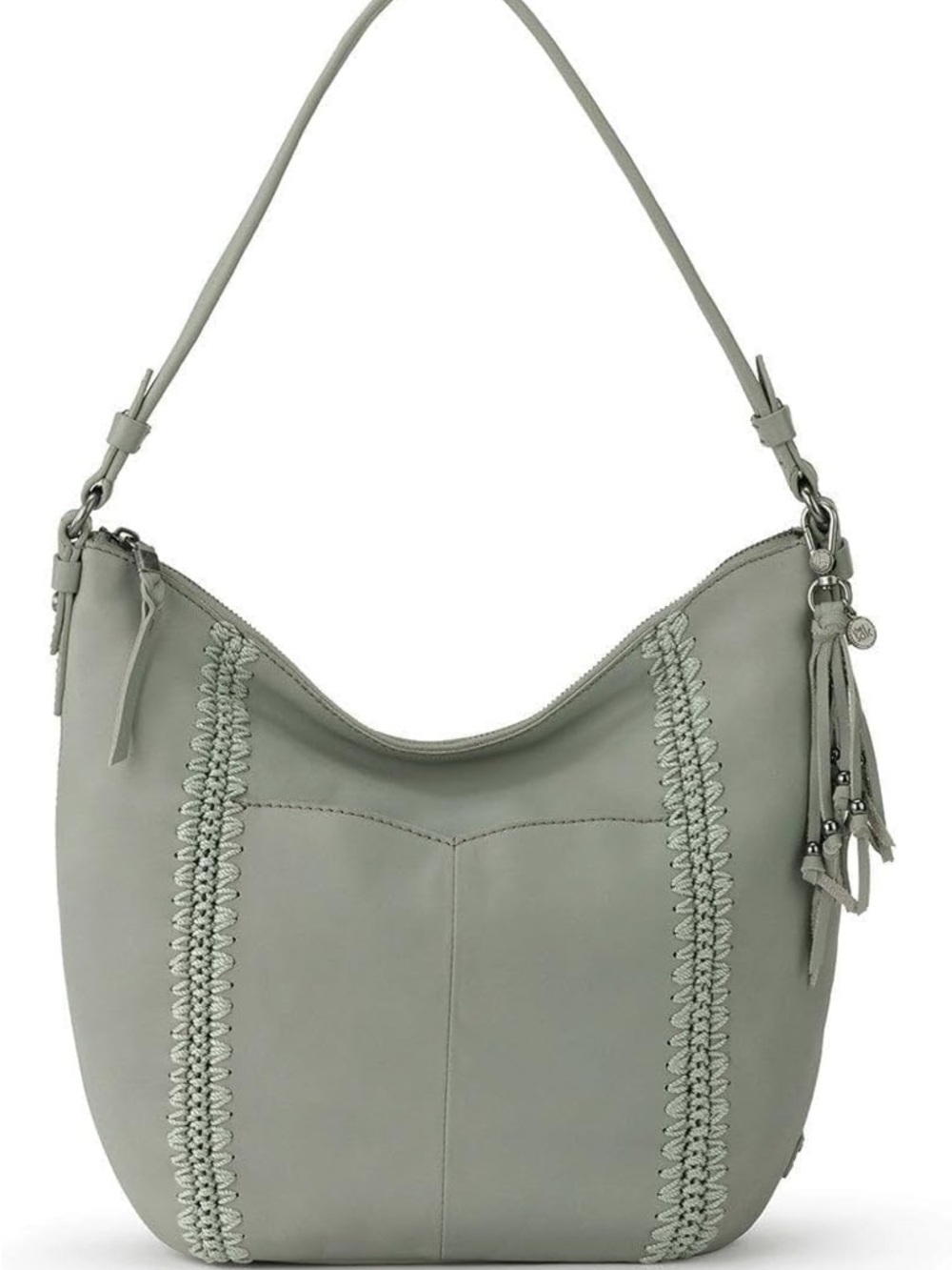 The Sak Sage Green Braided Hobo Shoulder Bag
